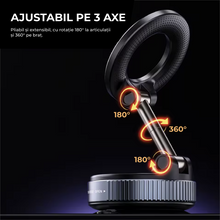 Suport Telefon cu Prindere Magnetică și Fixare prin Absorbție