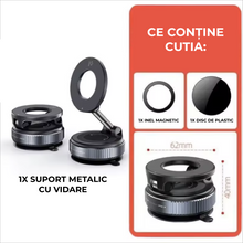 Suport Telefon cu Prindere Magnetică și Fixare prin Absorbție